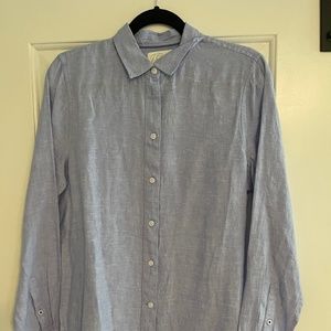 JCrew Blue Linen Button Down